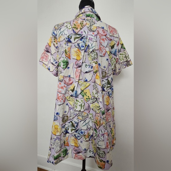 BY ANTHROPOLOGIE
The Pollie Short-sleeve Swing Tunic Mini Dress In Purple - Picture 4 of 5